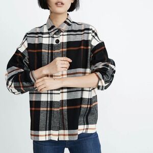 Madewell Black Flannel‎ Bromley Shirt Size Small